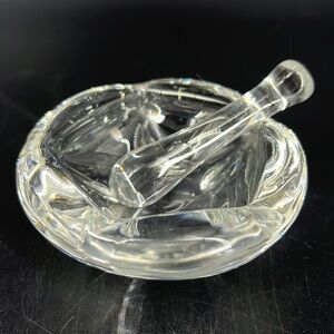 Daum France Crystal Mortar and Pestle